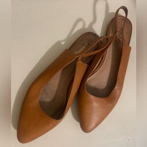 Madewell Tan Leather Mules